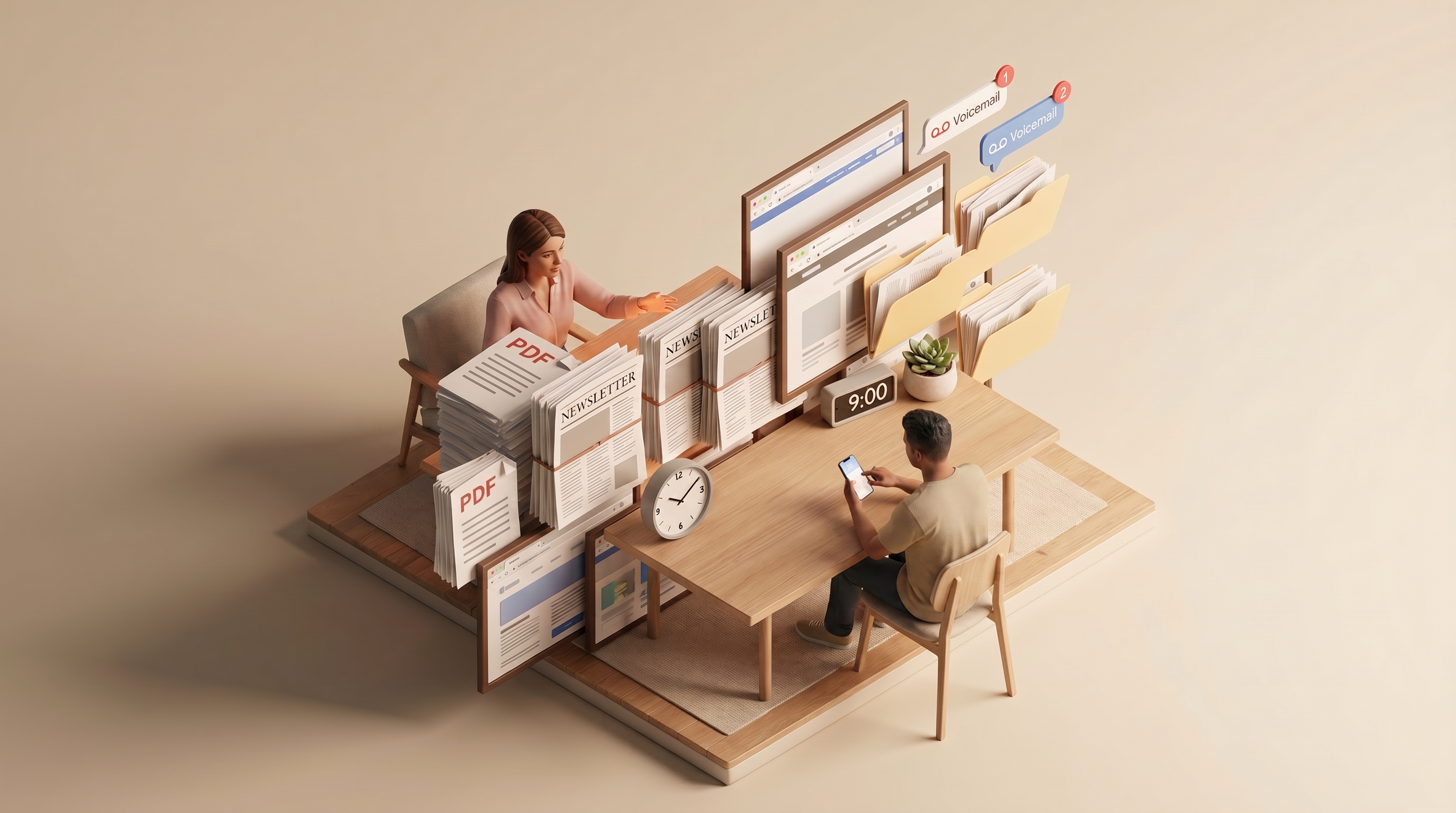 Illustration of closing the information gap